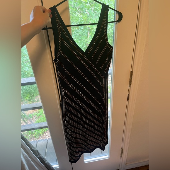 SOLD- Party Dress with Sequins, Navy dark blue and gold 💕 - Picture 6 of 10